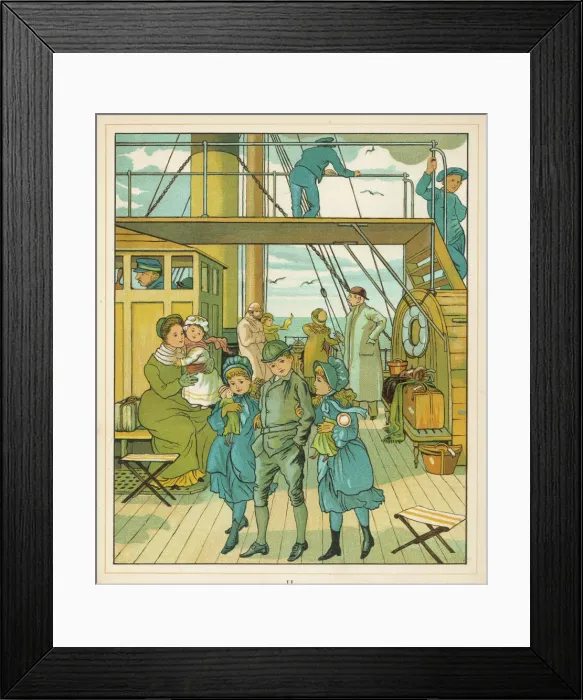 Framed Print : Passengers on a cross-Channel ferry Framed Print : Passengers on a cross-Channel ferry