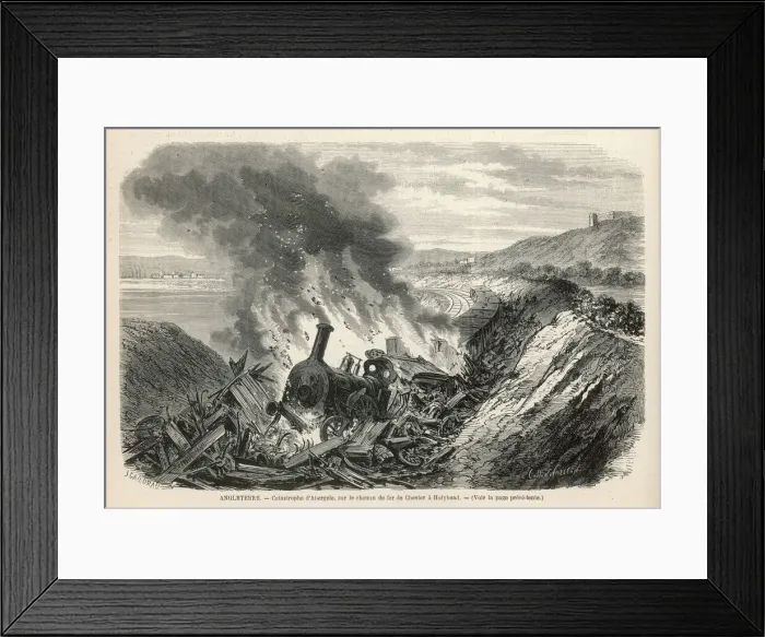 Framed Print : Railway accident at Abergele, north west Wales Framed Print : Railway accident at Abergele, north west Wales