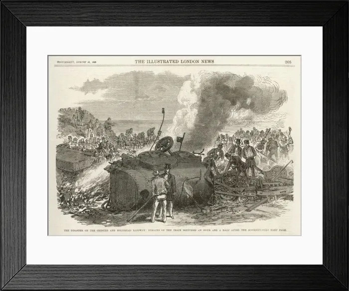 Framed Print : Railway accident at Abergele, north west Wales Framed Print : Railway accident at Abergele, north west Wales