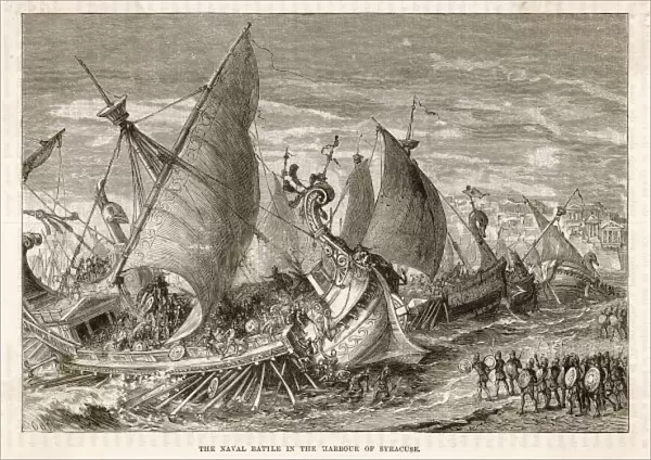 Naval battle at Siragusa, Sicily