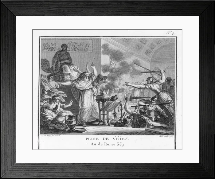 Framed Print : City of Veii taken by the Romans Framed Print : City of Veii taken by the Romans