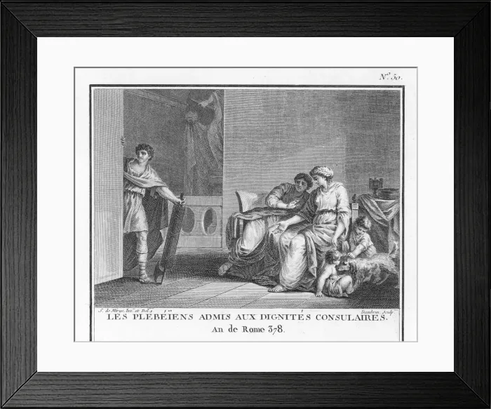 Framed Print : Plebeians admitted to consular dignity