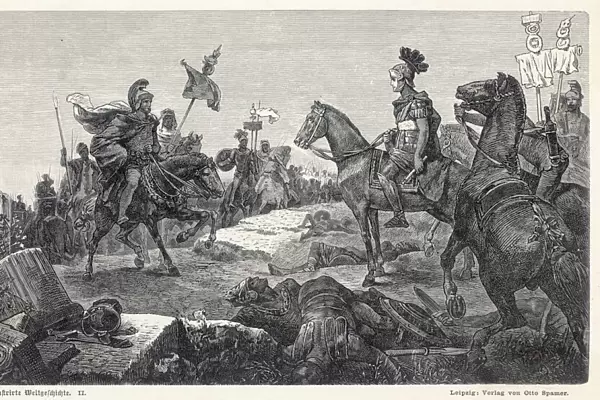 Scipio Africanus meeting Hannibal at Battle of Zama