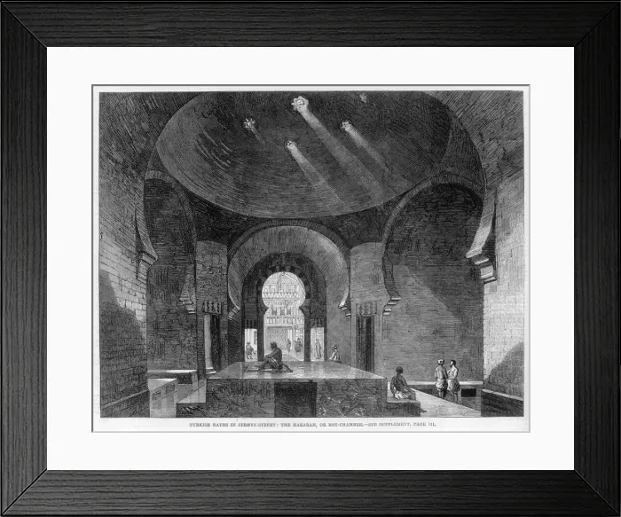 Framed Print : Turkish Baths interior, Jermyn Street, London Framed Print : Turkish Baths interior, Jermyn Street, London