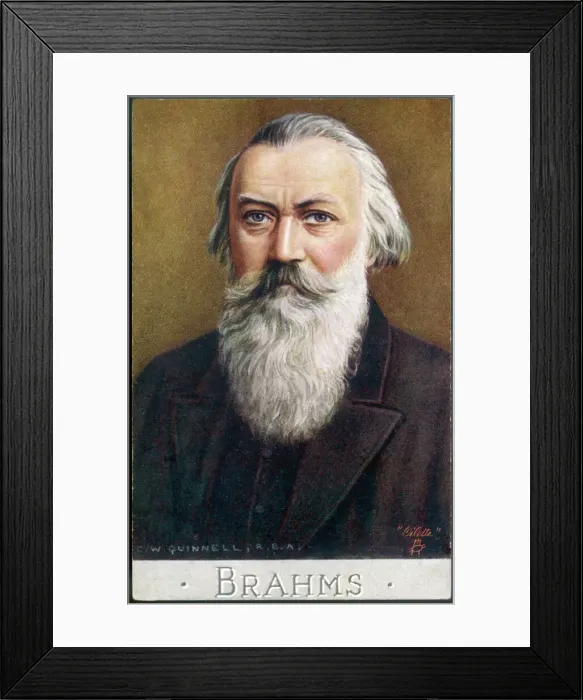 Framed Print : Johannes Brahms, German composer Framed Print : Johannes Brahms, German composer
