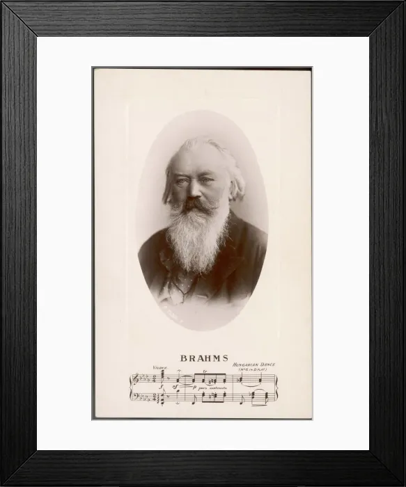 Framed Print : Johannes Brahms, German composer Framed Print : Johannes Brahms, German composer