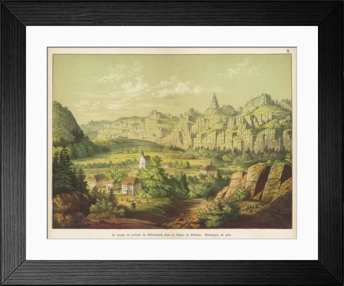 Framed Print : Natural sandstone rocks at Dittersbach, Switzerland Framed Print : Natural sandstone rocks at Dittersbach, Switzerland