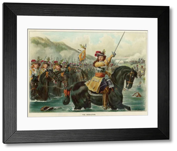 Framed Print : William III at the Battle of the Boyne, Ireland Framed Print : William III at the Battle of the Boyne, Ireland