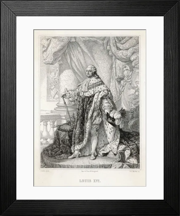 Framed Print : Louis XVI, King of France, full length portrait Framed Print : Louis XVI, King of France, full length portrait