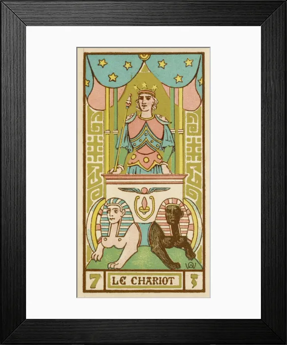 Framed Print : Tarot Card 7 - Le Chariot (The Chariot) Framed Print : Tarot Card 7 - Le Chariot (The Chariot)