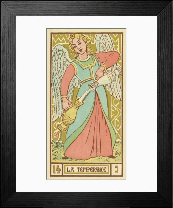 Framed Print : Tarot Card 14 - La Temperance (Temperance) Framed Print : Tarot Card 14 - La Temperance (Temperance)