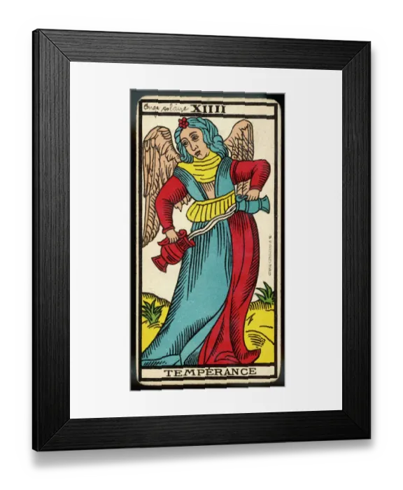 Framed Print : Tarot Card 14 - La Temperance (Temperance) Framed Print : Tarot Card 14 - La Temperance (Temperance)