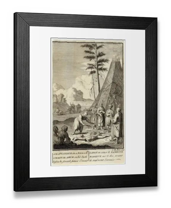 Framed Print : Shaman of Lapland in a divinatory trance Framed Print : Shaman of Lapland in a divinatory trance