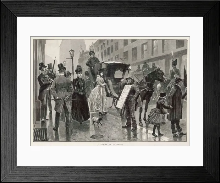 Framed Print : Wet day in Piccadilly, Central London Framed Print : Wet day in Piccadilly, Central London