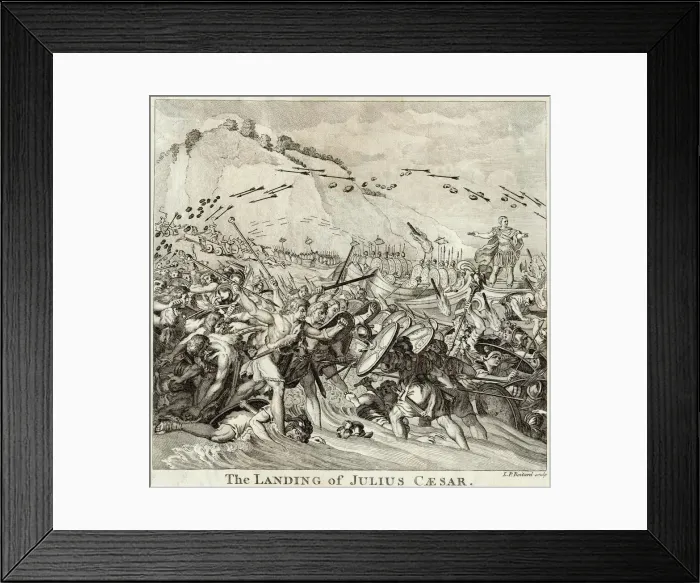 Framed Print : Julius Caesars first attempt to invade Britain Framed Print : Julius Caesars first attempt to invade Britain