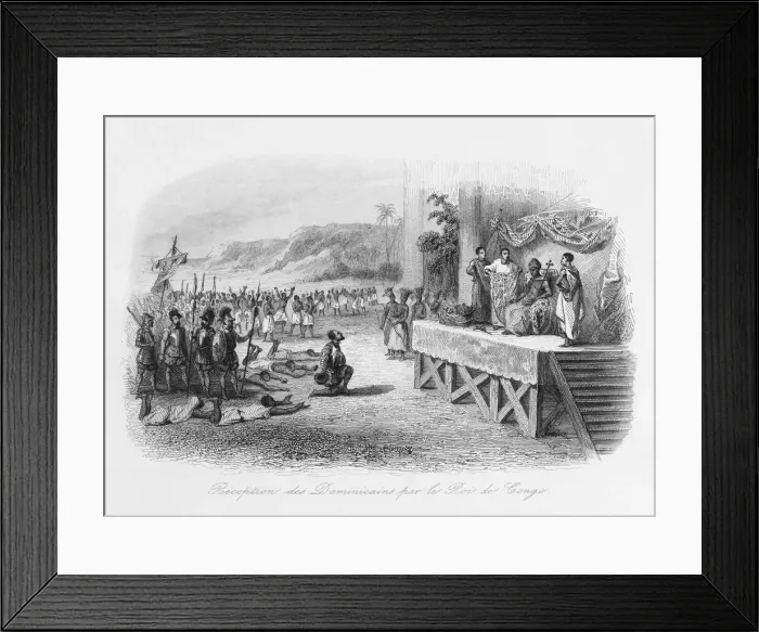 Framed Print : King of Congo, West Africa, receiving missionaries Framed Print : King of Congo, West Africa, receiving missionaries