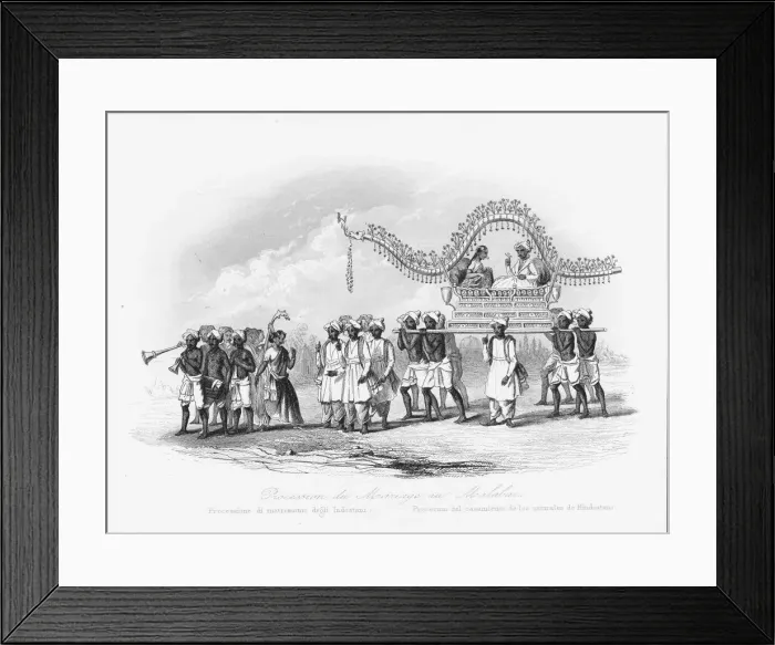 Framed Print : Wedding procession at Malabar, India Framed Print : Wedding procession at Malabar, India