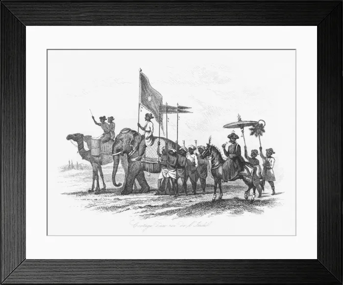 Framed Print : Indian ruler and his cortege Framed Print : Indian ruler and his cortege