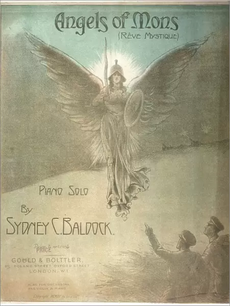 Angels of Mons, cover design for piano music