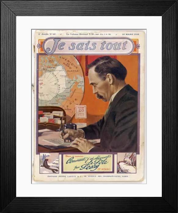 Framed Print : Robert Edwin Peary, American explorer Framed Print : Robert Edwin Peary, American explorer