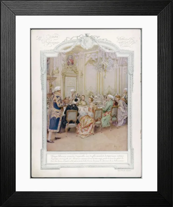 Framed Print : Dinner in an aristocratic French home Framed Print : Dinner in an aristocratic French home