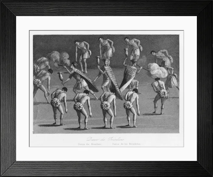 Framed Print : Brazilian natives performing a traditional dance Framed Print : Brazilian natives performing a traditional dance