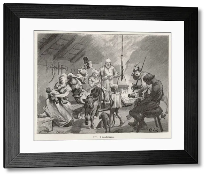 Framed Print : Swedish Cottage Interior Framed Print : Swedish Cottage Interior