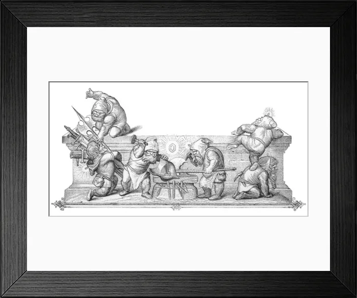 Framed Print : Little Folk  /  Dwarfs