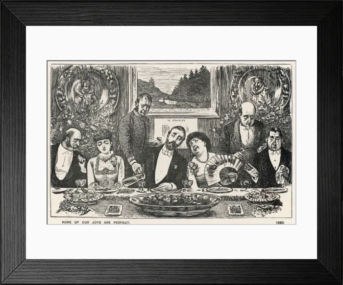 Framed Print : Formal Dinner Party 1880 Framed Print : Formal Dinner Party 1880