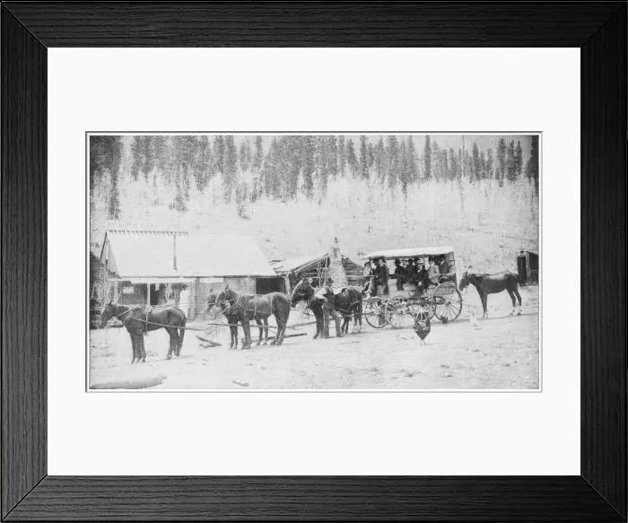 Framed Print : Stagecoach in America Framed Print : Stagecoach in America