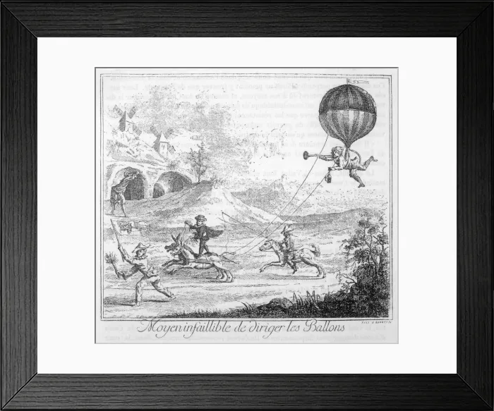 Framed Print : Balloon Satire of 1785 Framed Print : Balloon Satire of 1785