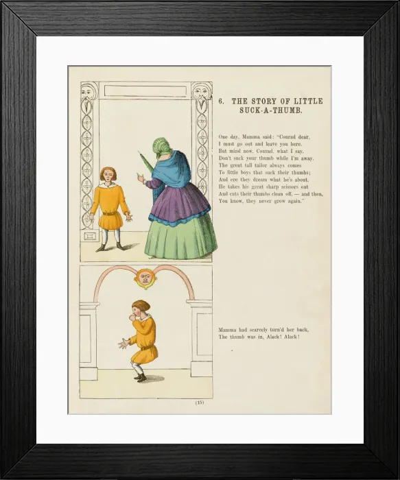 Framed Print : Hoffmann / Suck-A-Thumb Framed Print : Hoffmann / Suck-A-Thumb