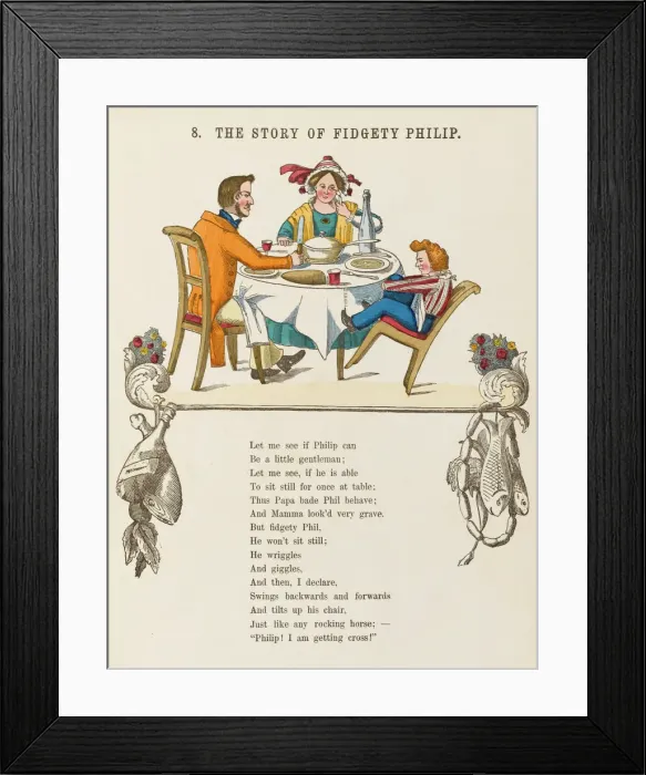 Framed Print : Hoffmann / Fidgety Philip Framed Print : Hoffmann / Fidgety Philip