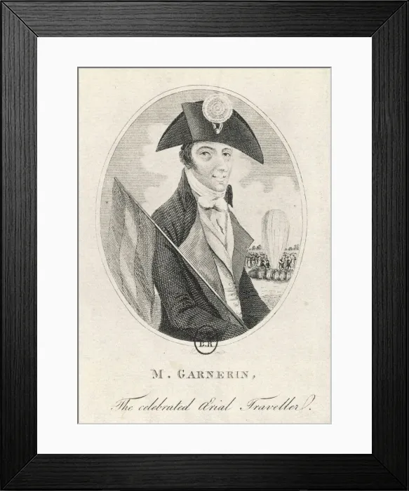 Framed Print : PARACHUTE. ANDRE JACQUES GARNERIN French parachutist Framed Print : PARACHUTE. ANDRE JACQUES GARNERIN French parachutist