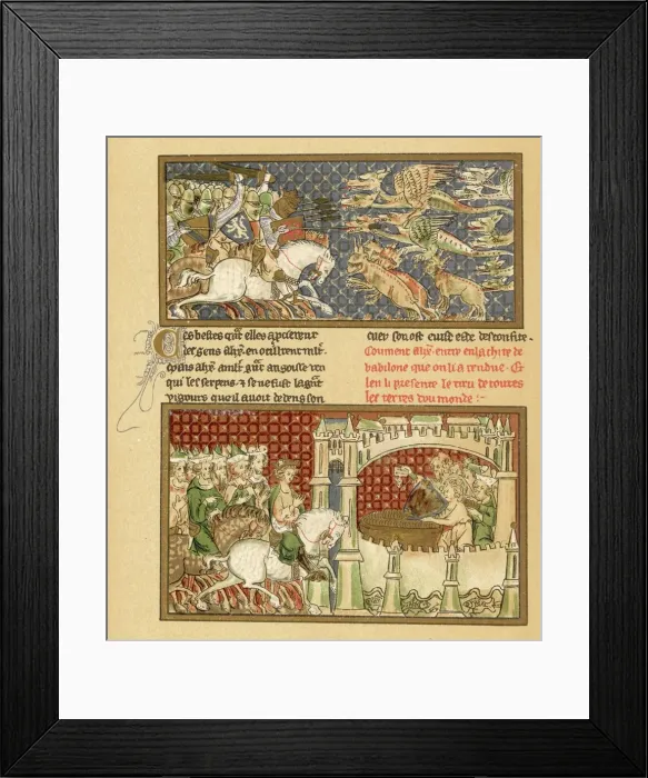 Framed Print : Page from a French manuscript Framed Print : Page from a French manuscript