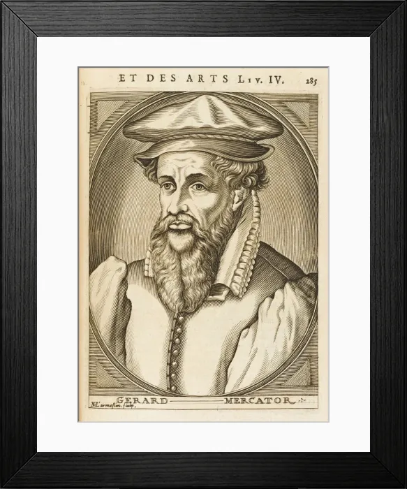 Framed Print : Gerardus Mercator Framed Print : Gerardus Mercator