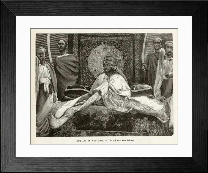 Framed Print : Menelik Ii  /  Ethiopia
