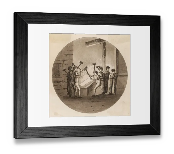 Framed Print : Pounding a White-Hot Iron Bar Framed Print : Pounding a White-Hot Iron Bar