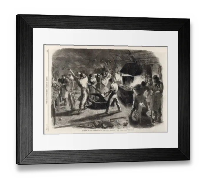 Framed Print : Iron Forge in Workshop Framed Print : Iron Forge in Workshop