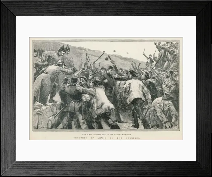 Framed Print : Hebrides Riots, 1888 Framed Print : Hebrides Riots, 1888