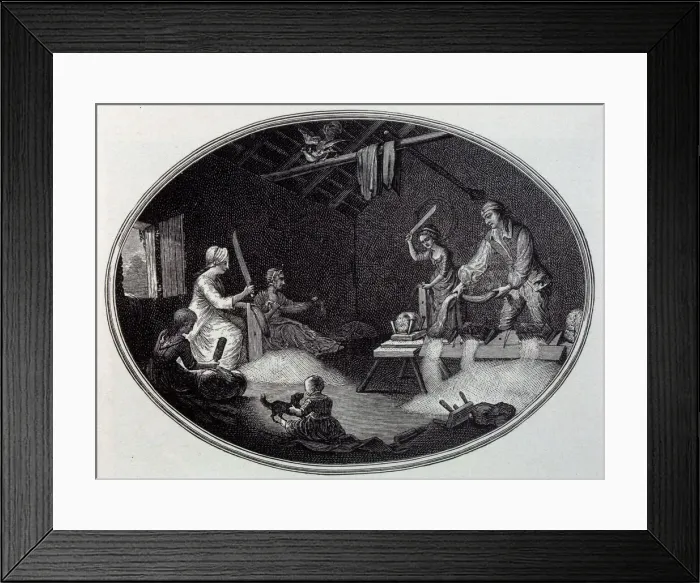 Framed Print : Industry / Textiles / Linen Framed Print : Industry / Textiles / Linen