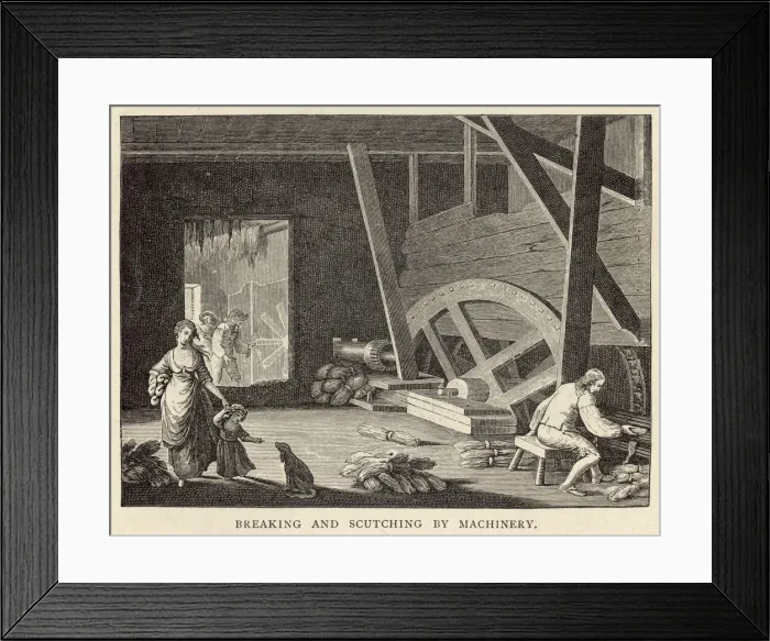 Framed Print : Industry / Textiles / Linen Framed Print : Industry / Textiles / Linen