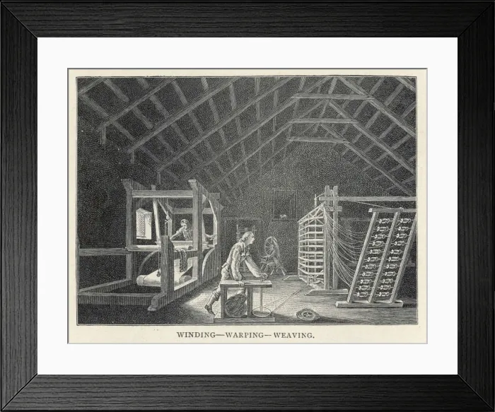 Framed Print : Industry / Textiles / Linen Framed Print : Industry / Textiles / Linen