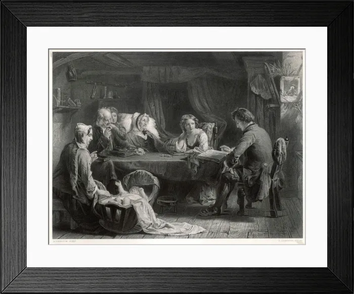 Framed Print : Family / Bible Reading Framed Print : Family / Bible Reading