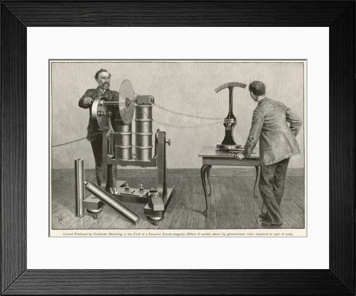 Framed Print : Electricity Experiment Framed Print : Electricity Experiment