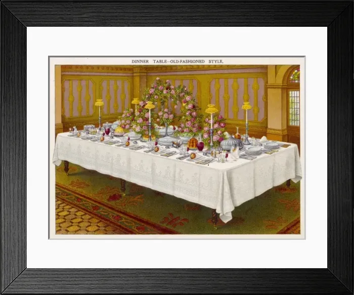 Framed Print : Table Setting / Beeton Framed Print : Table Setting / Beeton