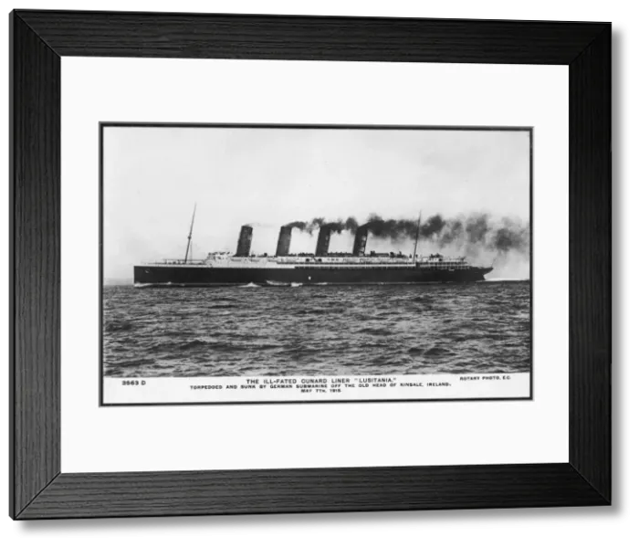 Framed Print : Lusitania in 1908 Framed Print : Lusitania in 1908