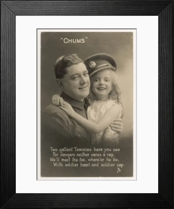 Framed Print : Ww1 Postcard / Chums Framed Print : Ww1 Postcard / Chums