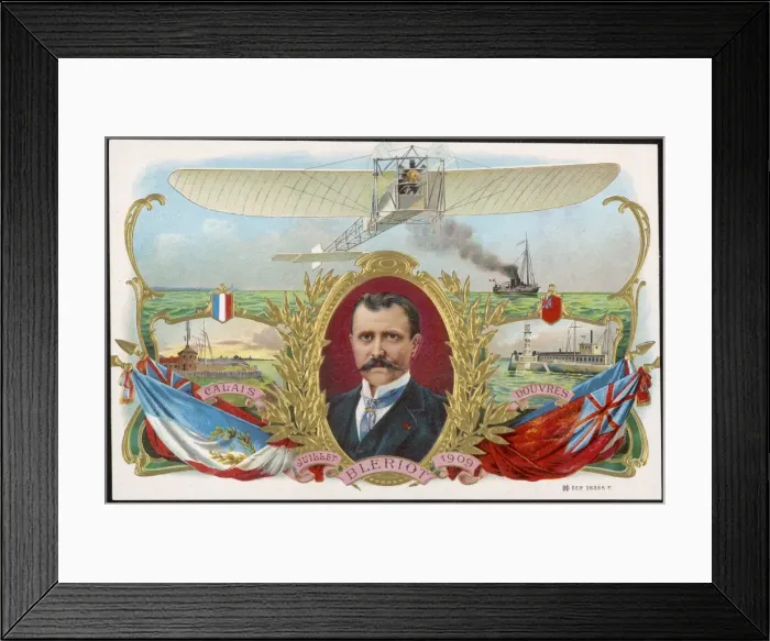 Framed Print : Bleriot Crosses Channel Framed Print : Bleriot Crosses Channel