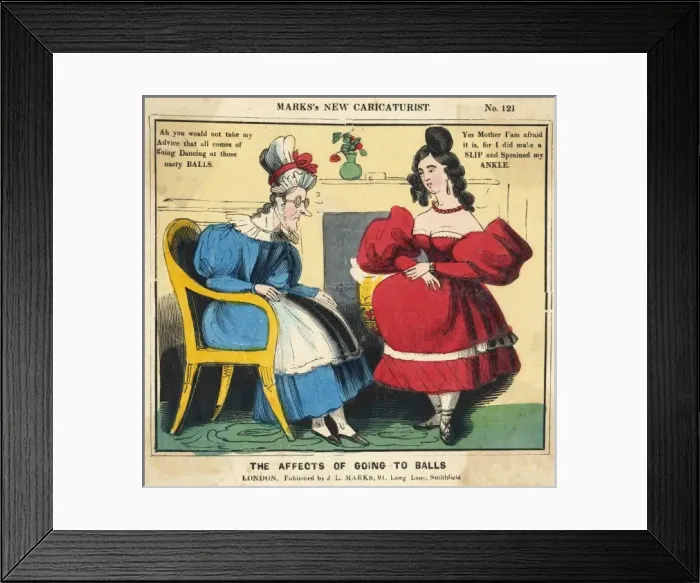 Framed Print : PREGNANCY. THE AFFECTS OF GOING TO BALLS - I did make a slip, and sprained my ankle Framed Print : PREGNANCY. THE AFFECTS OF GOING TO BALLS - I did make a slip, and sprained my ankle